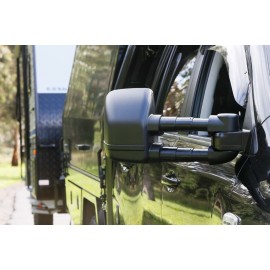 Clearview Towing Mirrors Toyota LandCruiser 200 Series 2007 to Current - next-gen - black 