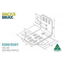 Racks Brax HD L BRACKETS - (DOUBLE)