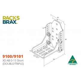 Racks Brax XD ADJUSTABLE BRACKETS LONG (DOUBLE) 